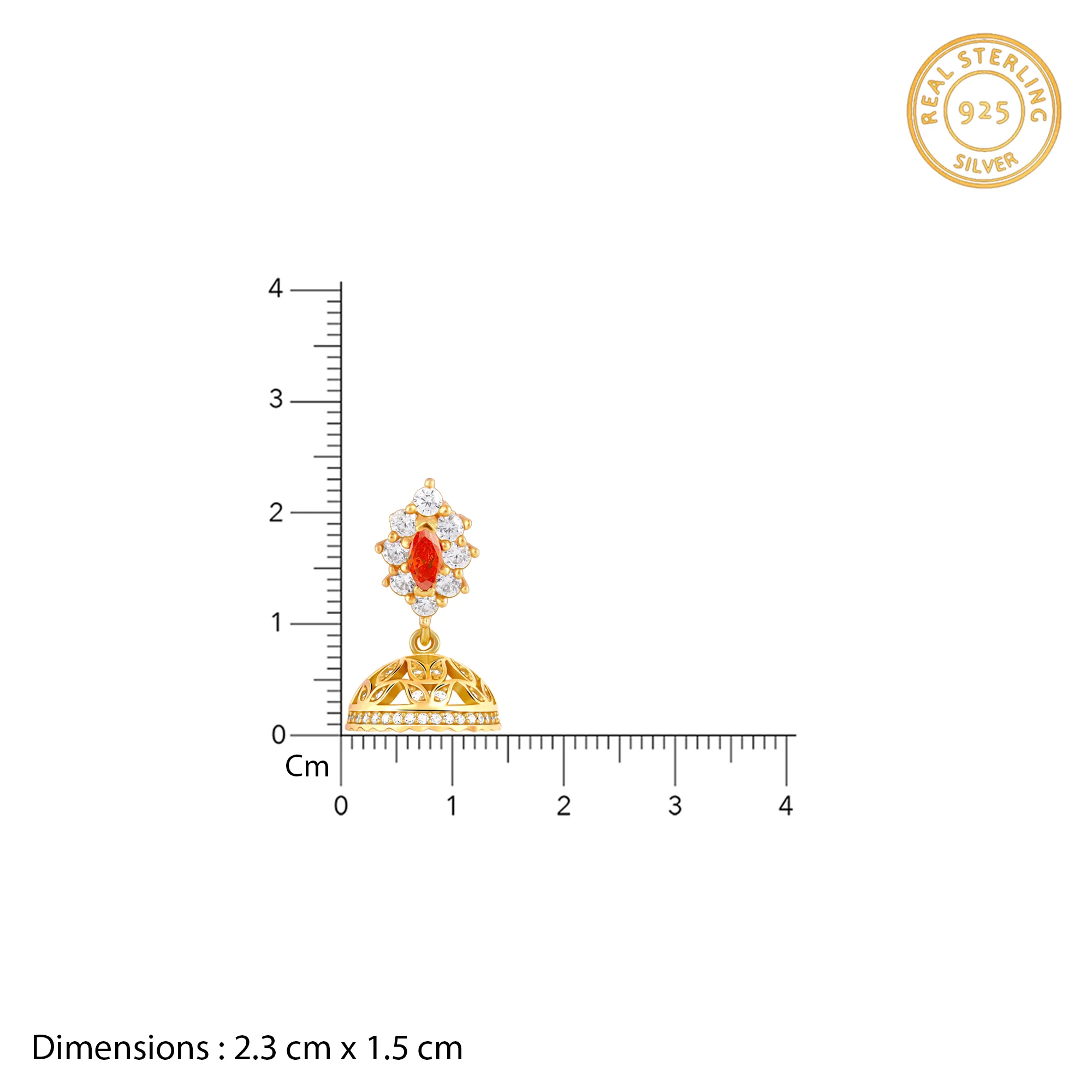 Golden Eirene Jhumki - Image 5