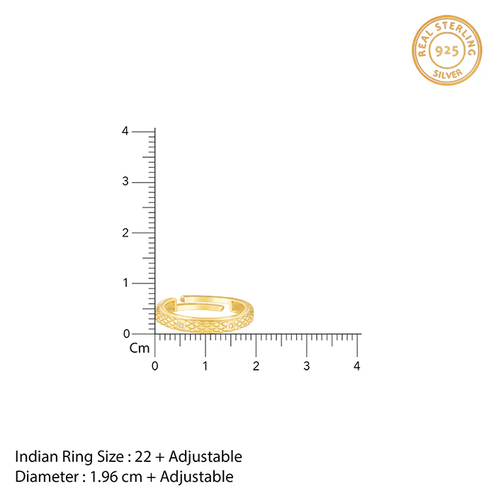Golden Elegant Pattern Ring Band For Him - Image 5