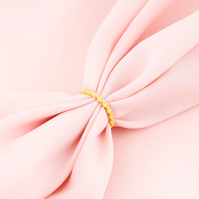 Golden Elegant Twist Ring - Image 3