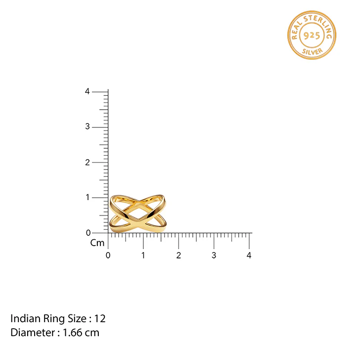 Golden Elliptical Ring (Size 12) - Image 5