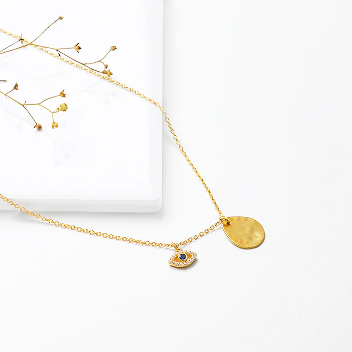 Golden Stare Of Evil Eye Necklace - Image 2