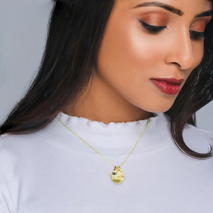 Golden Stare Of Evil Eye Necklace - Image 3