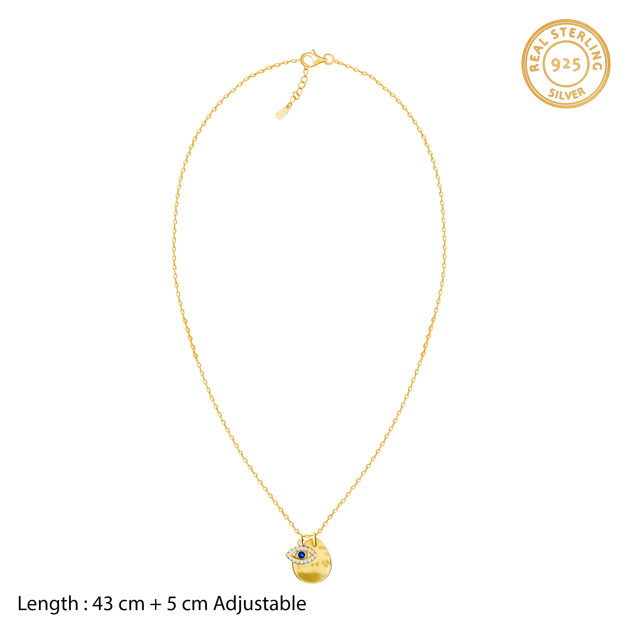 Golden Stare Of Evil Eye Necklace - Image 4