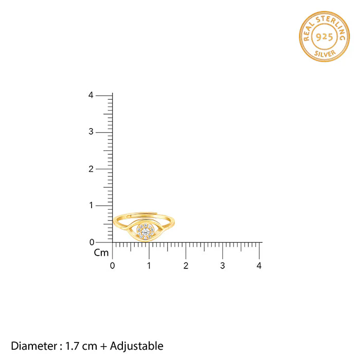 Golden Evil Eye Royale Ring - Image 5