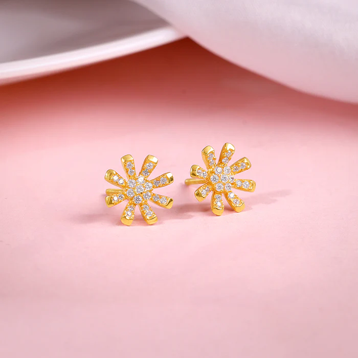 Golden Floret Embrace Studs - Image 2