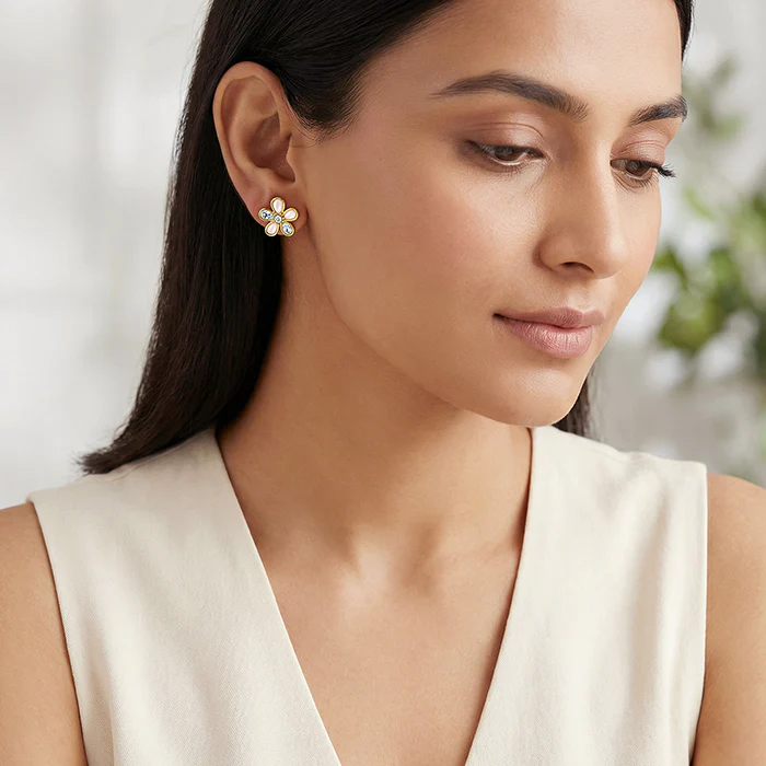 Golden Floret Glory Studs - Image 3