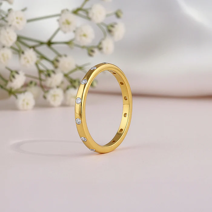 Golden Flush Setting Ring - Image 2