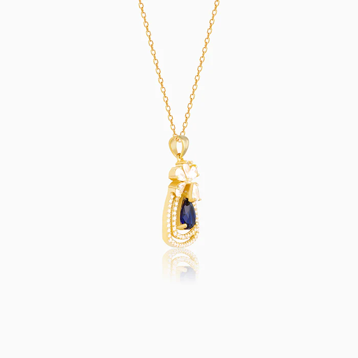 Golden Forever In Blue Pendant With Link Chain - Image 3