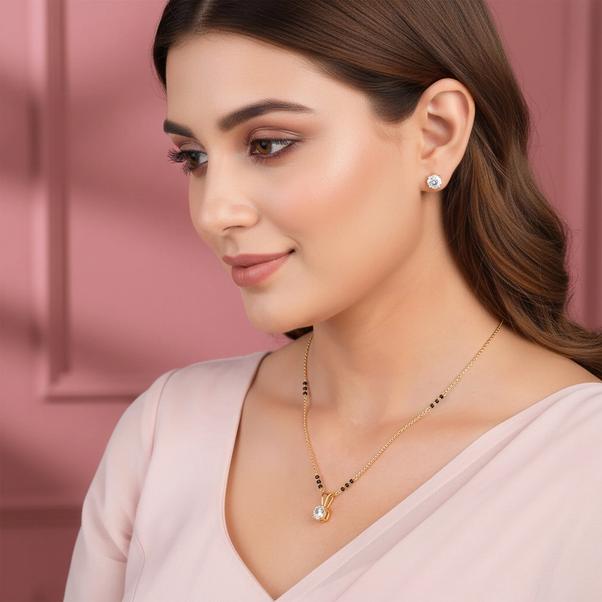 Golden Forever Moments Mangalsutra Set - Image 2