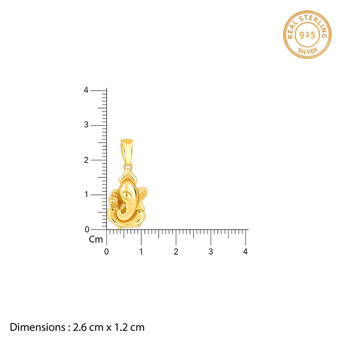 Golden Ganapati Pendant With Link Chain - Image 5