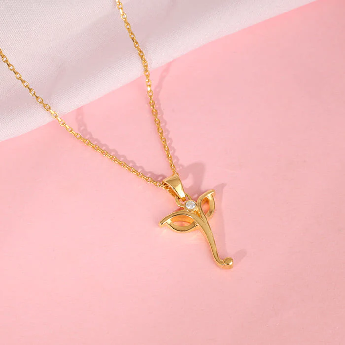 Golden Ganesha Trunk Pendant With Link Chain - Image 2