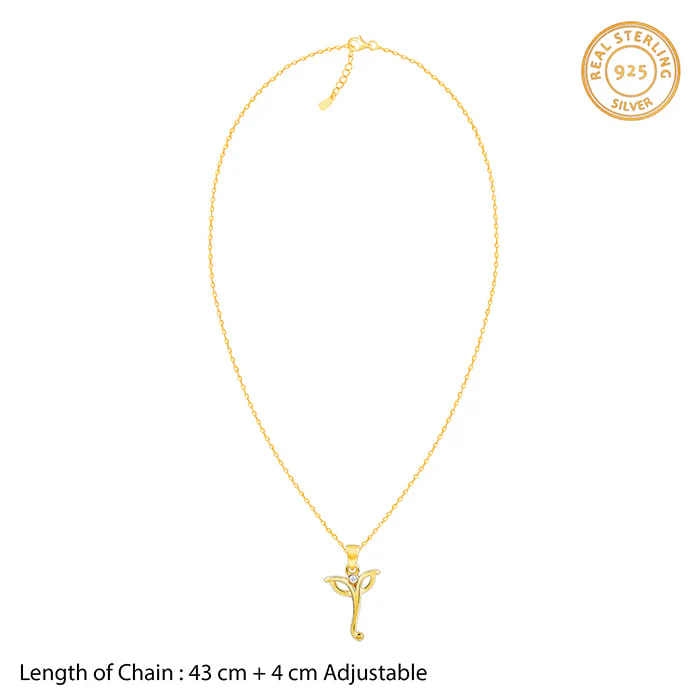 Golden Ganesha Trunk Pendant With Link Chain - Image 6