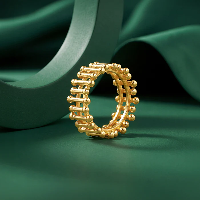 Golden Gated Ring (Size 12) - Image 2