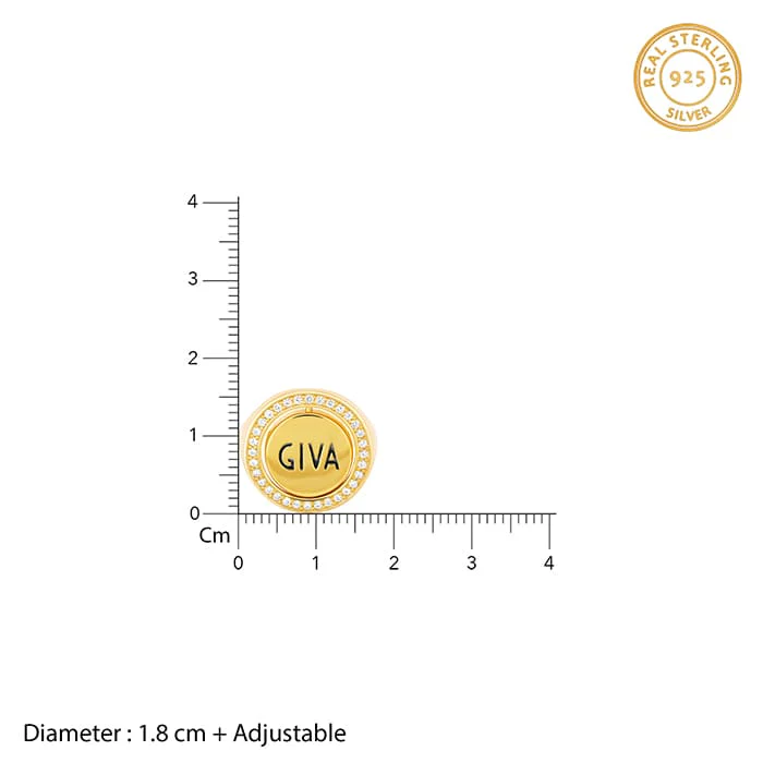 Golden GIVA Signature Flip Ring - Image 7