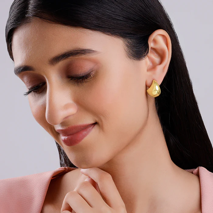 Golden Glam Girl Earrings - Image 3