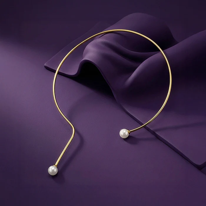 Golden Gwyneth Pearl Hasli Necklace - Image 2