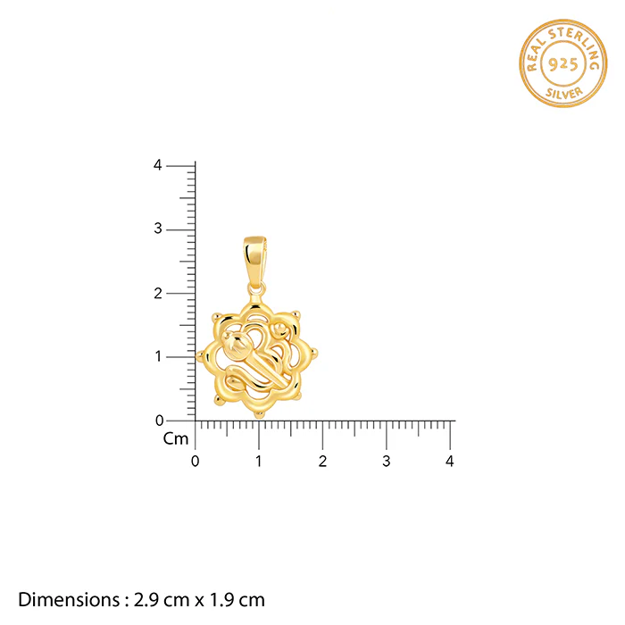 Golden Hanuman Gada Pendant With Box Chain - Image 5