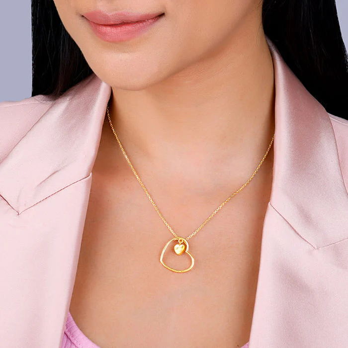 Golden Heart Necklace - Image 3