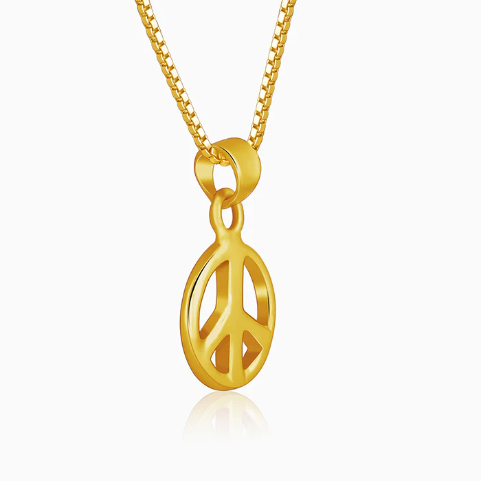 Golden Heavenly Peace Pendant With Box Chain For Him - Image 4