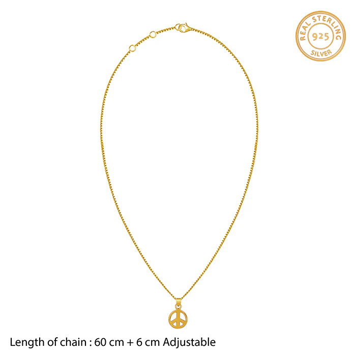 Golden Heavenly Peace Pendant With Box Chain For Him - Image 6