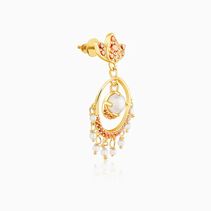 Golden Hera Chandbali Earrings - Image 4