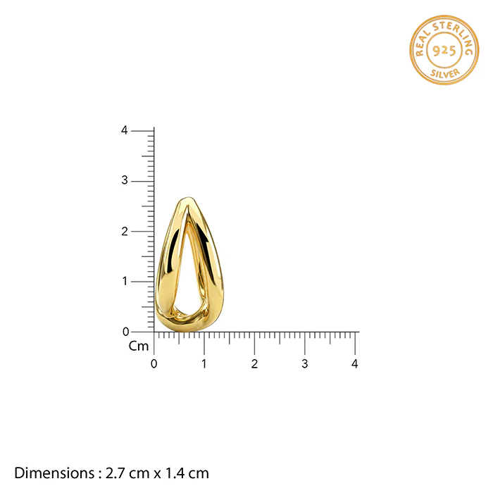 Golden Interlocked Hoop Earrings - Image 5