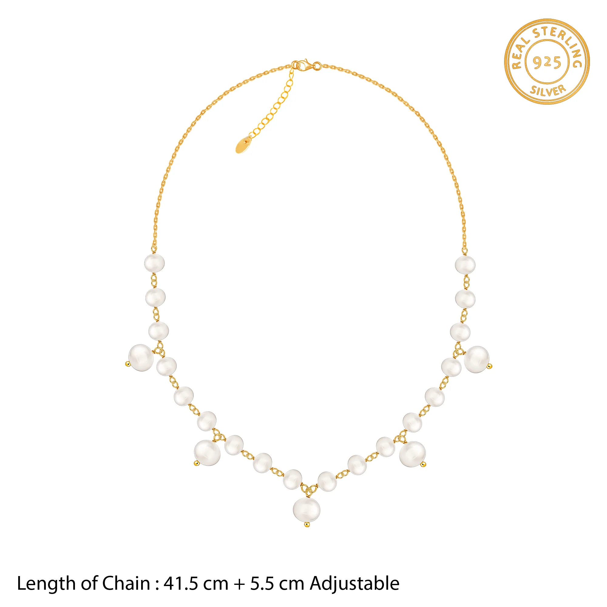 Golden Jamie Pearl Necklace - Image 4