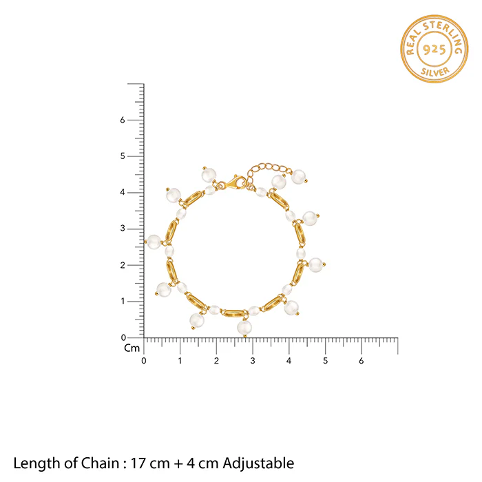 Golden Jessica Pearl Bracelet - Image 4