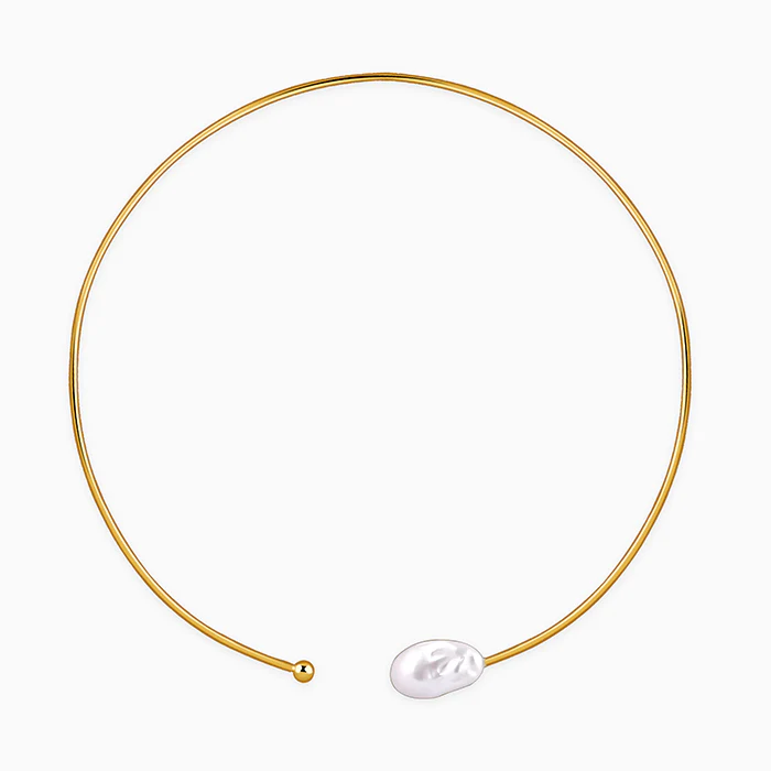 Golden Judy Pearl Necklace - Image 4