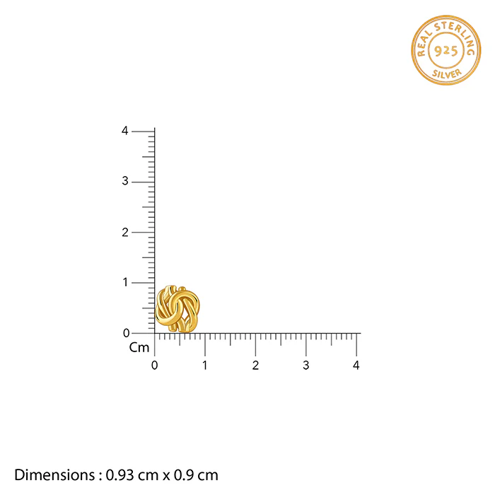 Golden Knot Stud Earrings - Image 4