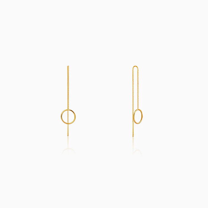 Golden Lunara Loop Sui dhaga Earrings