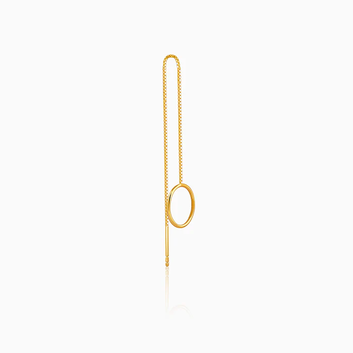 Golden Lunara Loop Sui dhaga Earrings - Image 4