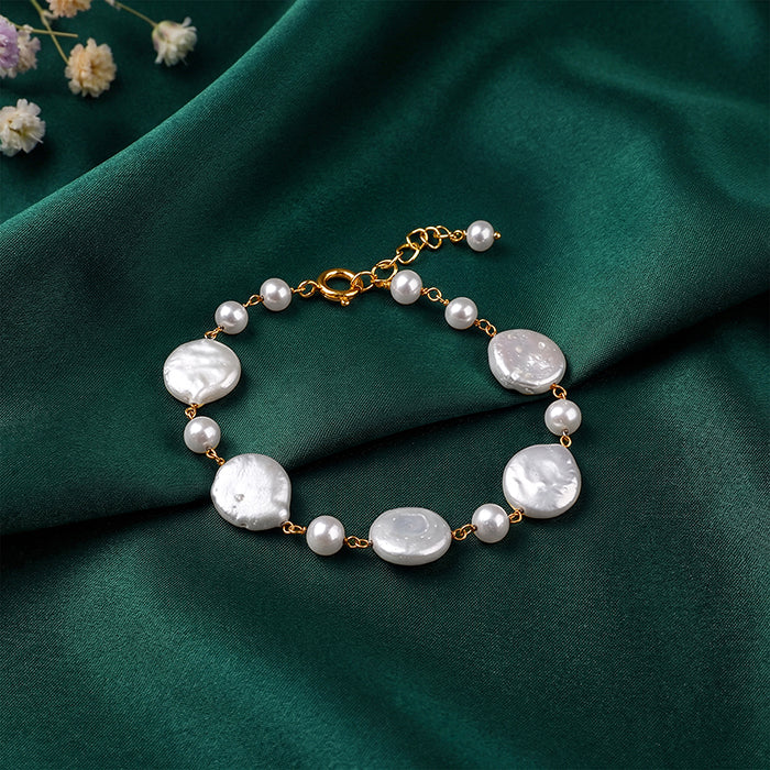 Golden Megan Pearl Bracelet - Image 2