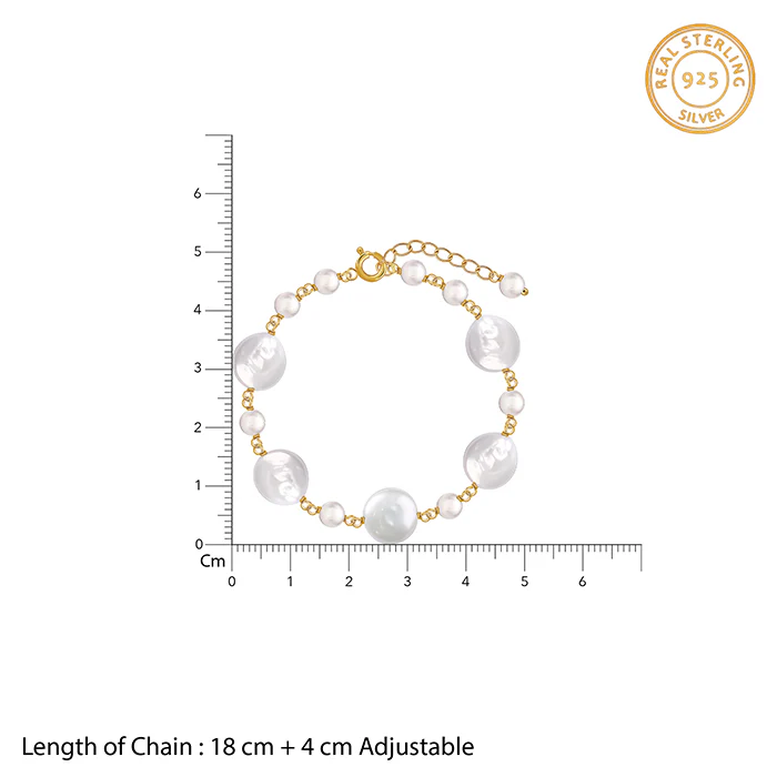 Golden Megan Pearl Bracelet - Image 4