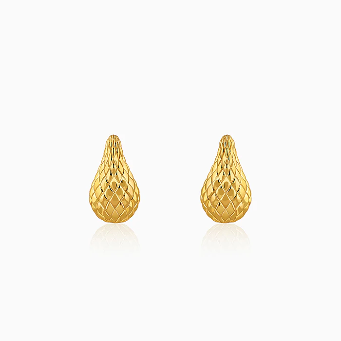 Golden Memorial Teardrop Earrings