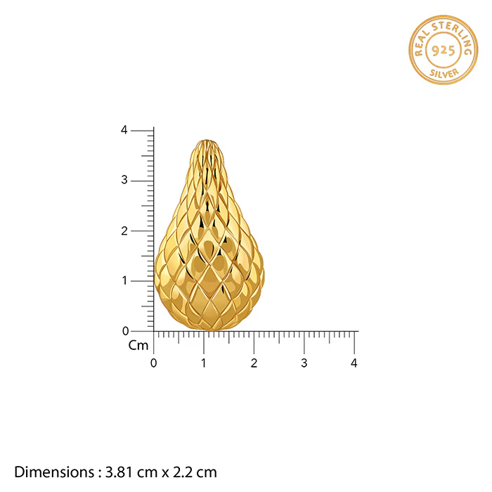 Golden Memorial Teardrop Earrings - Image 5