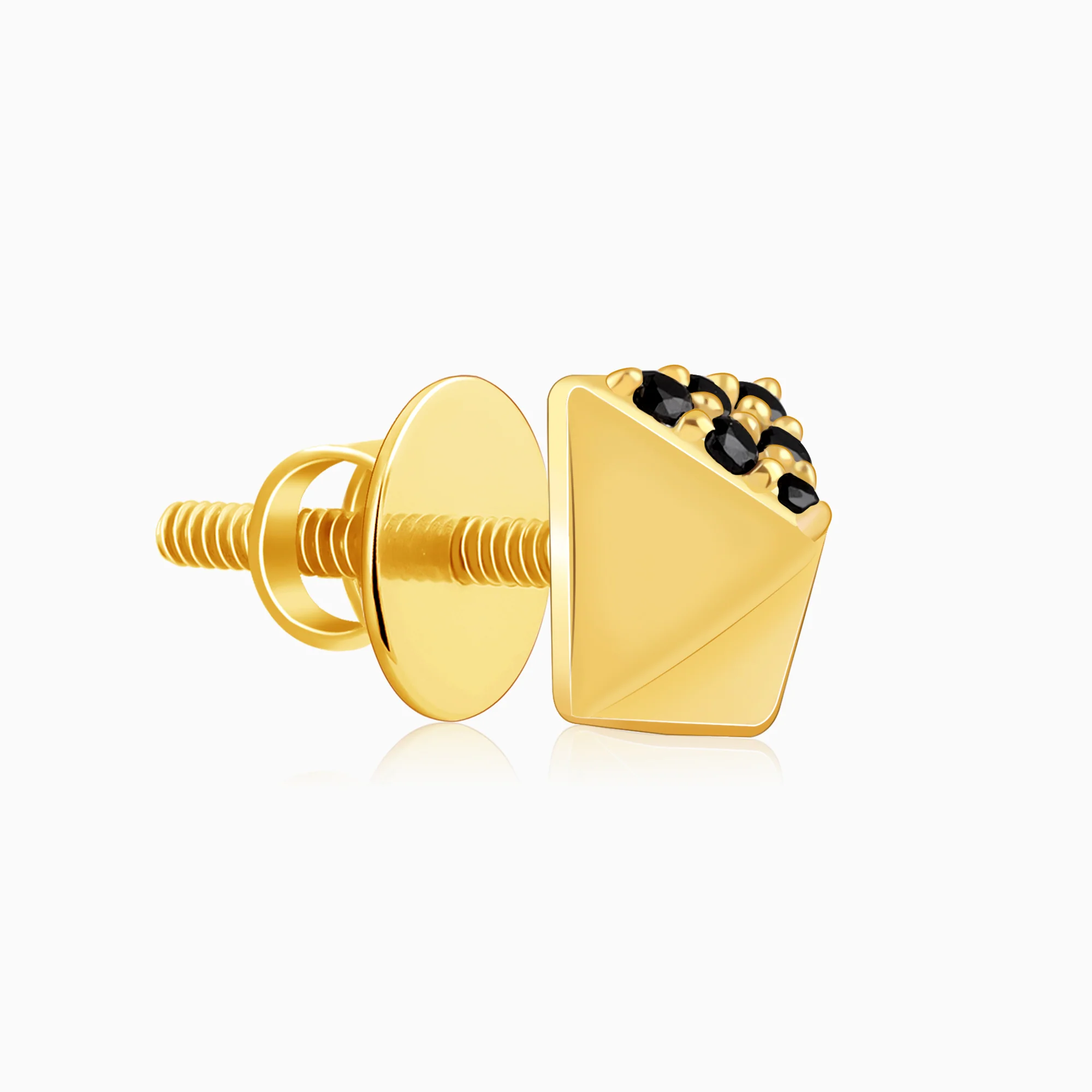 Golden Midnight Pyramid Stud For Him - Image 6