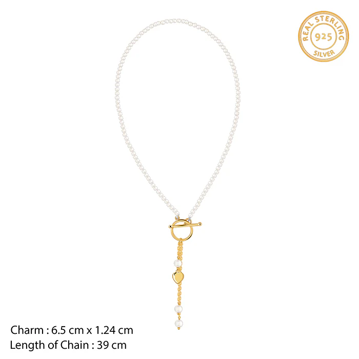 Golden Mila Pearl Necklace - Image 4