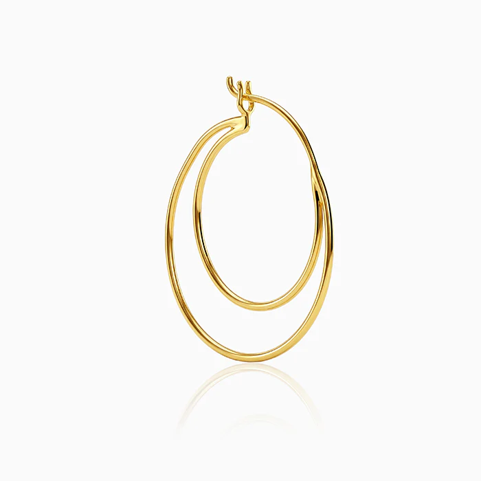 Golden Minimal Layered Hoops - Image 4