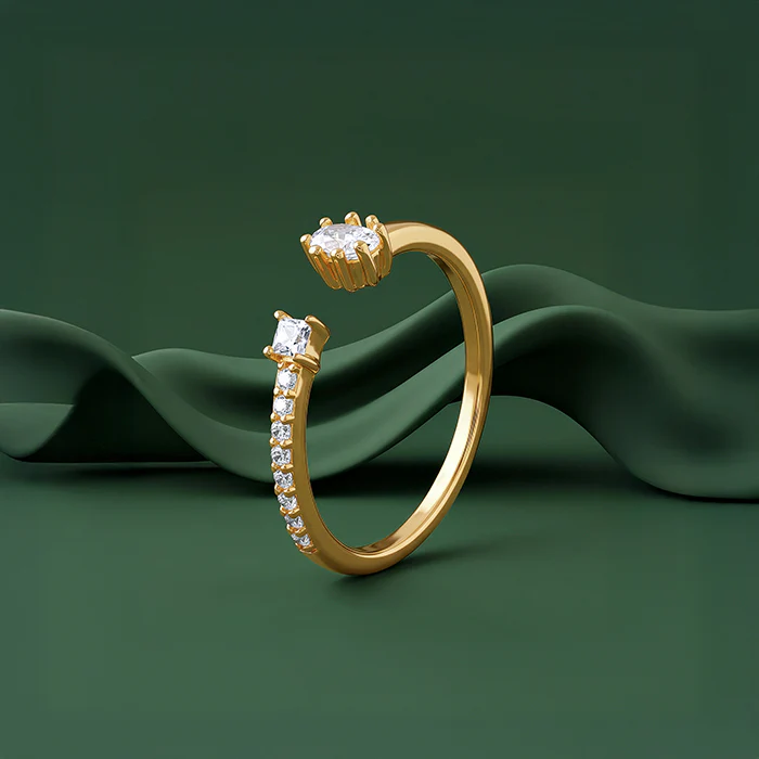 Golden Modern Muse Ring (Size 11) - Image 2