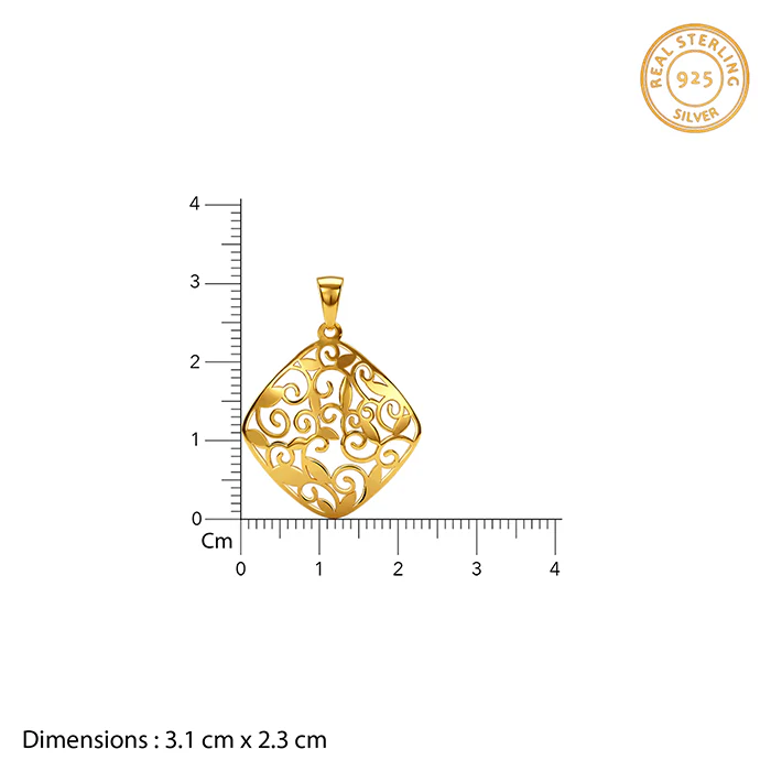 Golden Modern Relic Pendant With Link Chain - Image 4