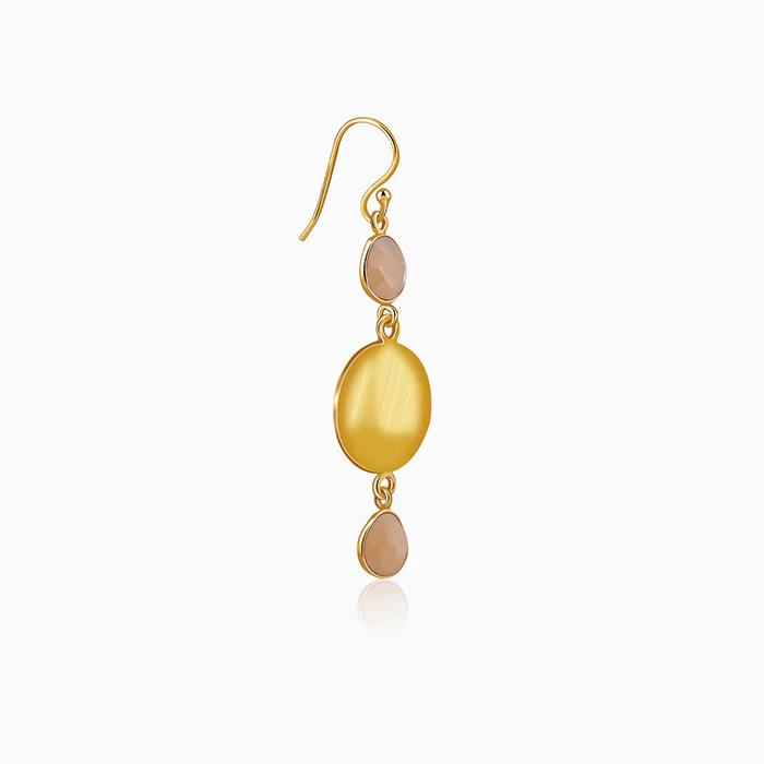 Golden Moonbeam Glow Dangler Earrings - Image 4
