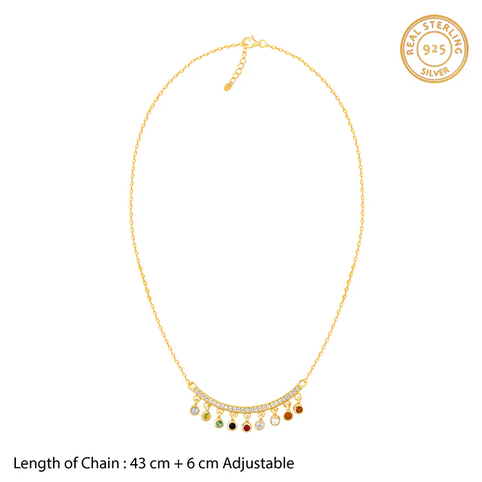 Golden Navratan Necklace - Image 5