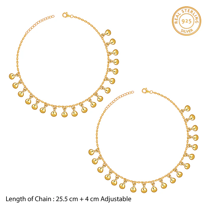 Golden Orb Dot Anklet - Image 4