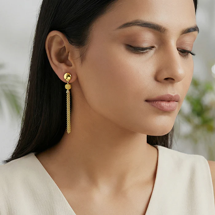 Golden Party Time Dangler Earrings - Image 3