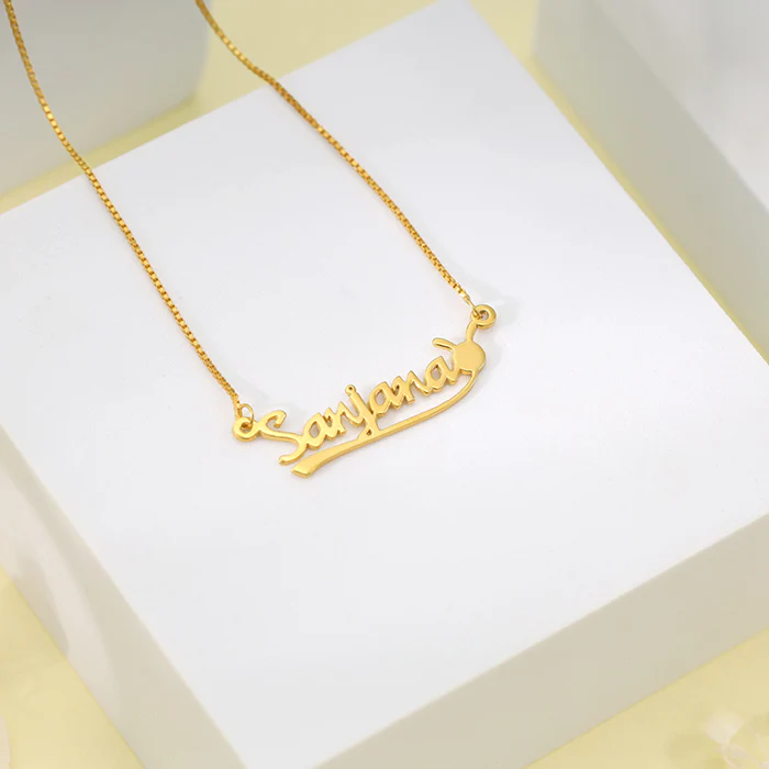 Golden Personalised Bunny Necklace - Image 3
