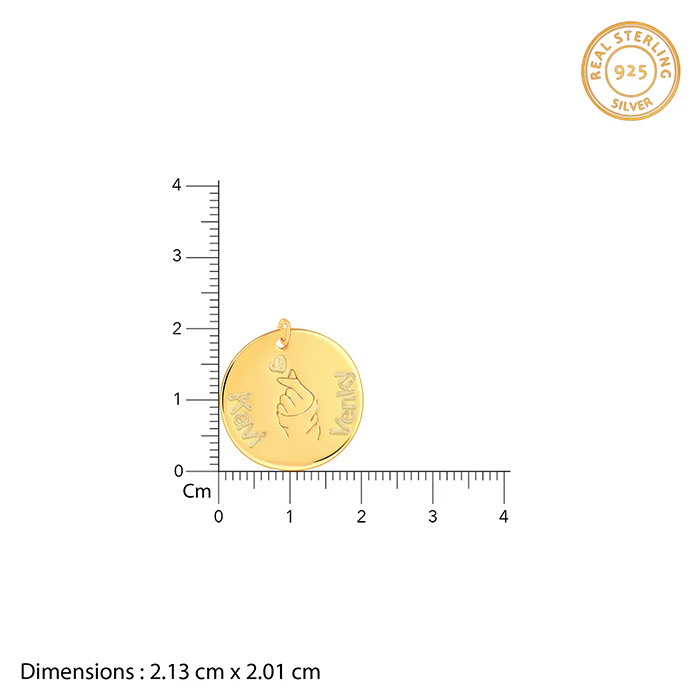 Golden Personalised Coin Pendant - Image 4