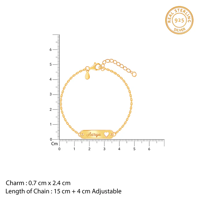 Golden Personalised Cosy Heart Bracelet - Image 4