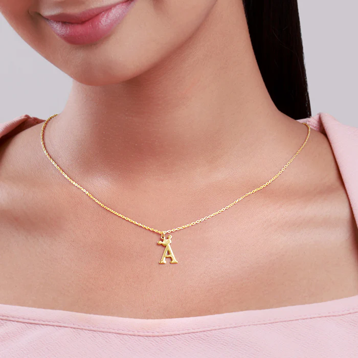 Golden Personalised Crown Initial Pendant - Image 3