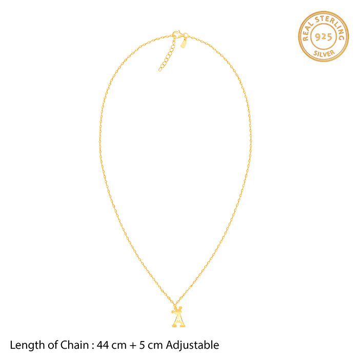 Golden Personalised Crown Initial Pendant - Image 5